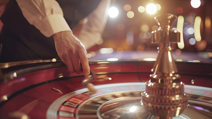 Punto Banco dealer showing Banker and Player cards